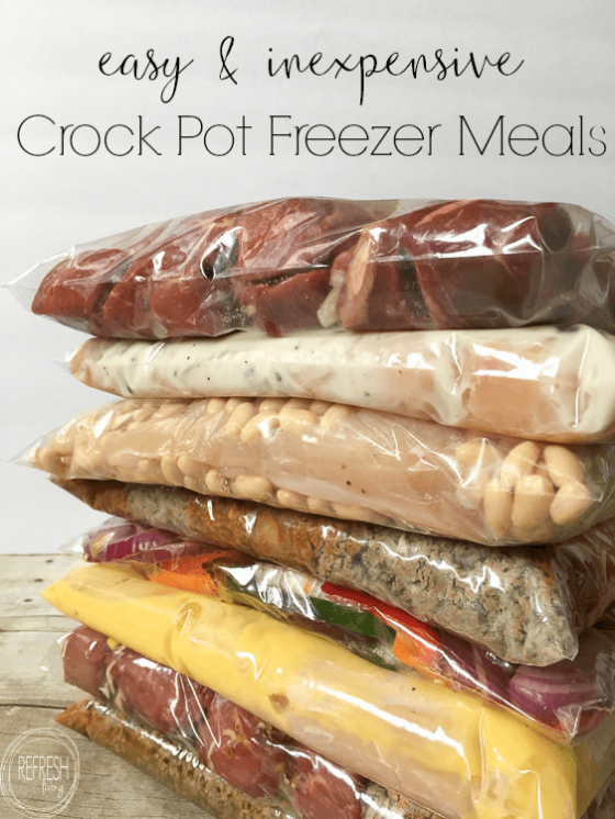 Crock Pot Freezer Meals - Weekend Potluck 287 - Sweet Little Bluebird