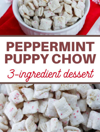 3 Ingredient peppermint Puppy Chow by 3 Boys and A Dog