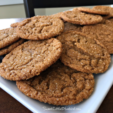 Best Molasses Cookies served on a white plate.