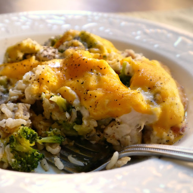 EASY CHICKEN DIVAN - Chicken, Broccoli and Rice Casserole 