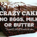 Chocolate Crazy Cake (No Eggs, Milk, Butter or Bowls)