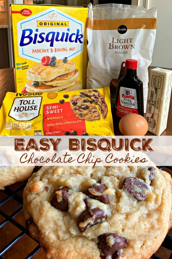 EASY BISQUICK CHOCOLATE CHIP COOKIES (6 Ingredients) - Sweet Little Bluebird