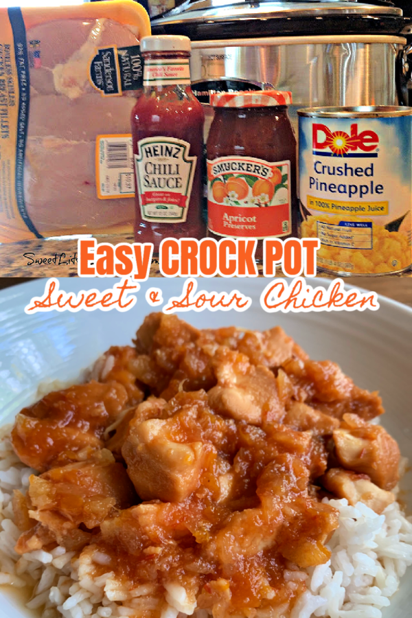 Easy Crock Pot Sweet And Sour Chicken - Only 4 Ingredients 