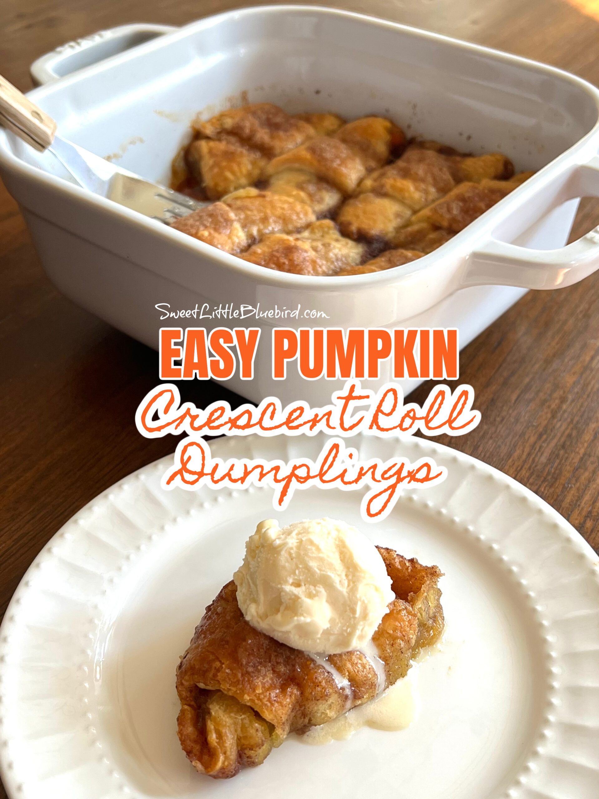 Pumpkin Crescent Roll Dumplings