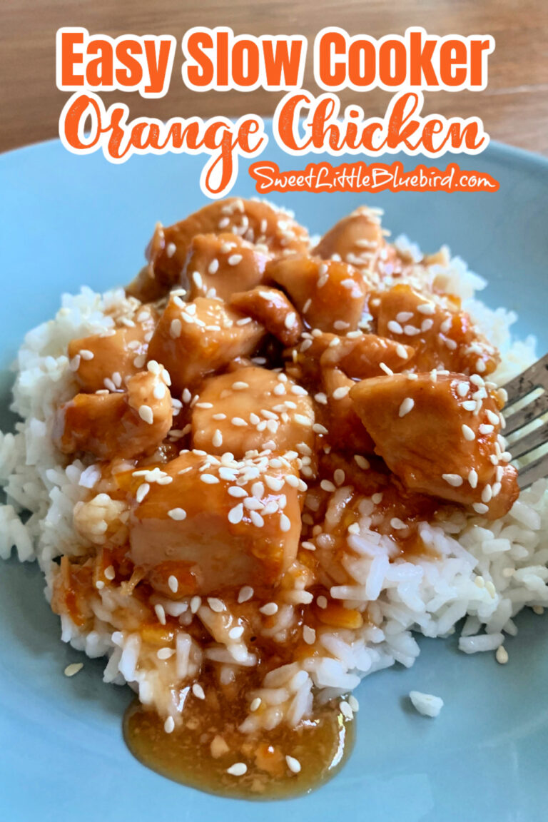 Easy Slow Cooker Orange Chicken Sweet Little Bluebird