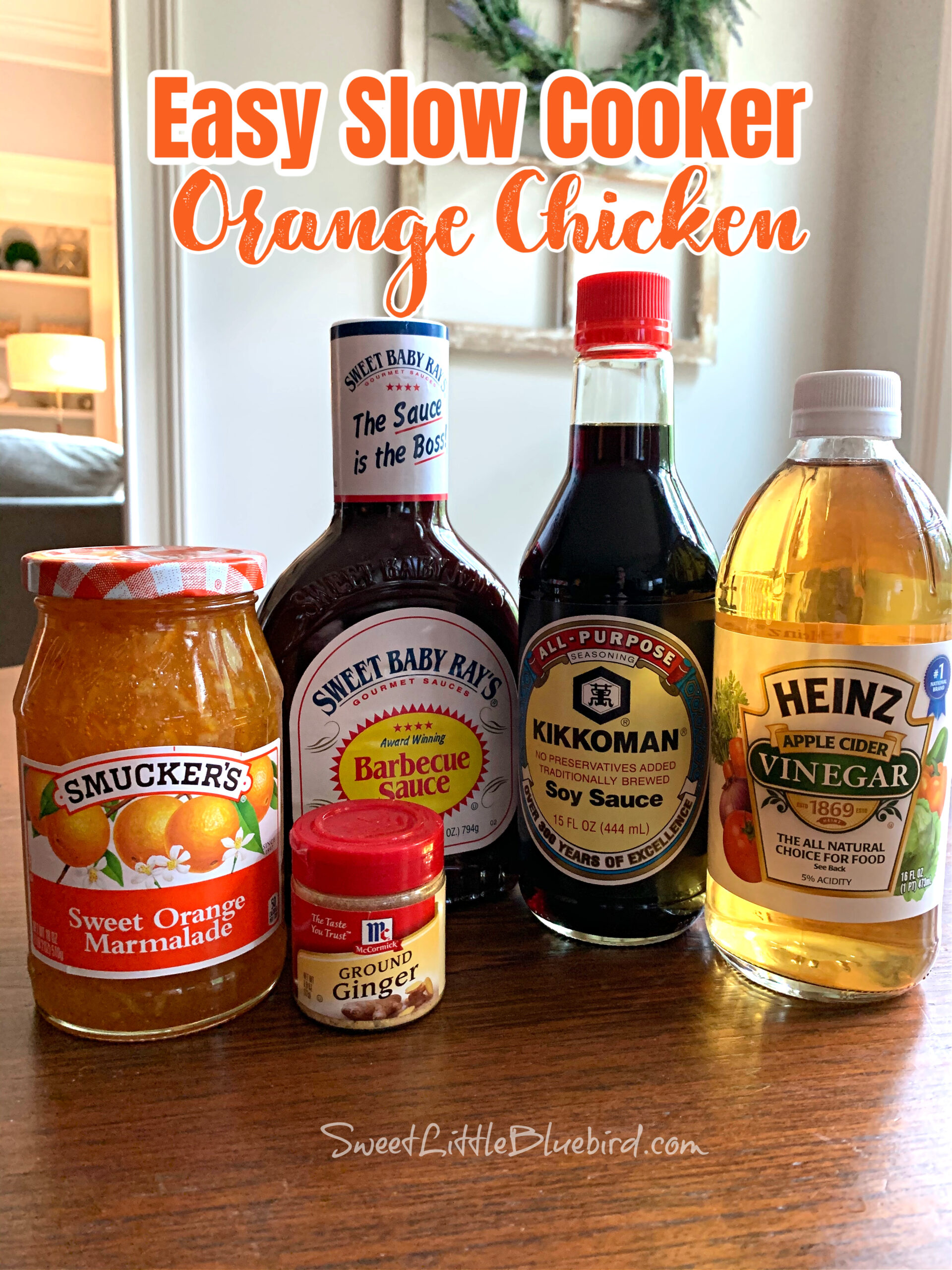 Easy Slow Cooker Orange Chicken Sweet Little Bluebird