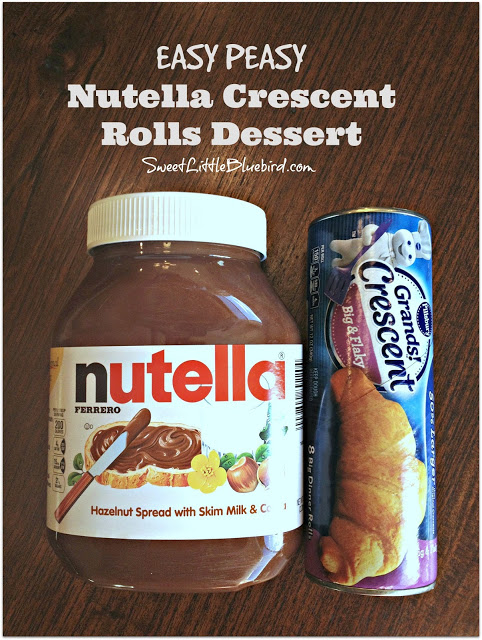 Photo of a Jar of Nutella and a package of Crescent Rolls.