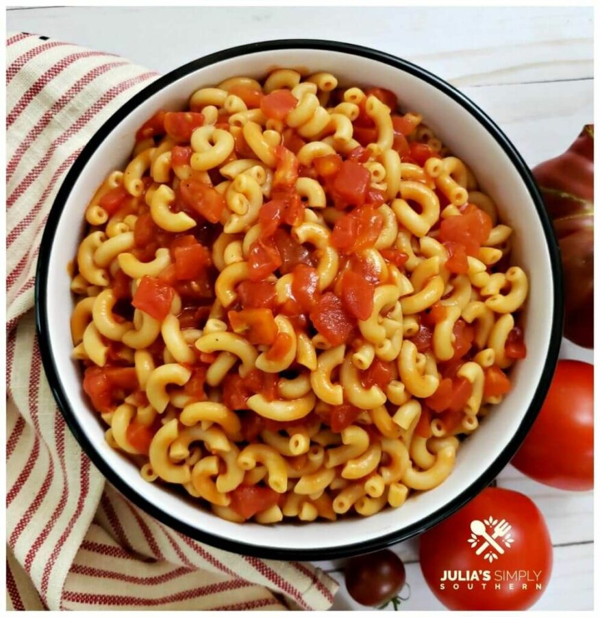 Macaroni and Tomatoes by Julia's Simply Southern - Weekend Potluck 502
