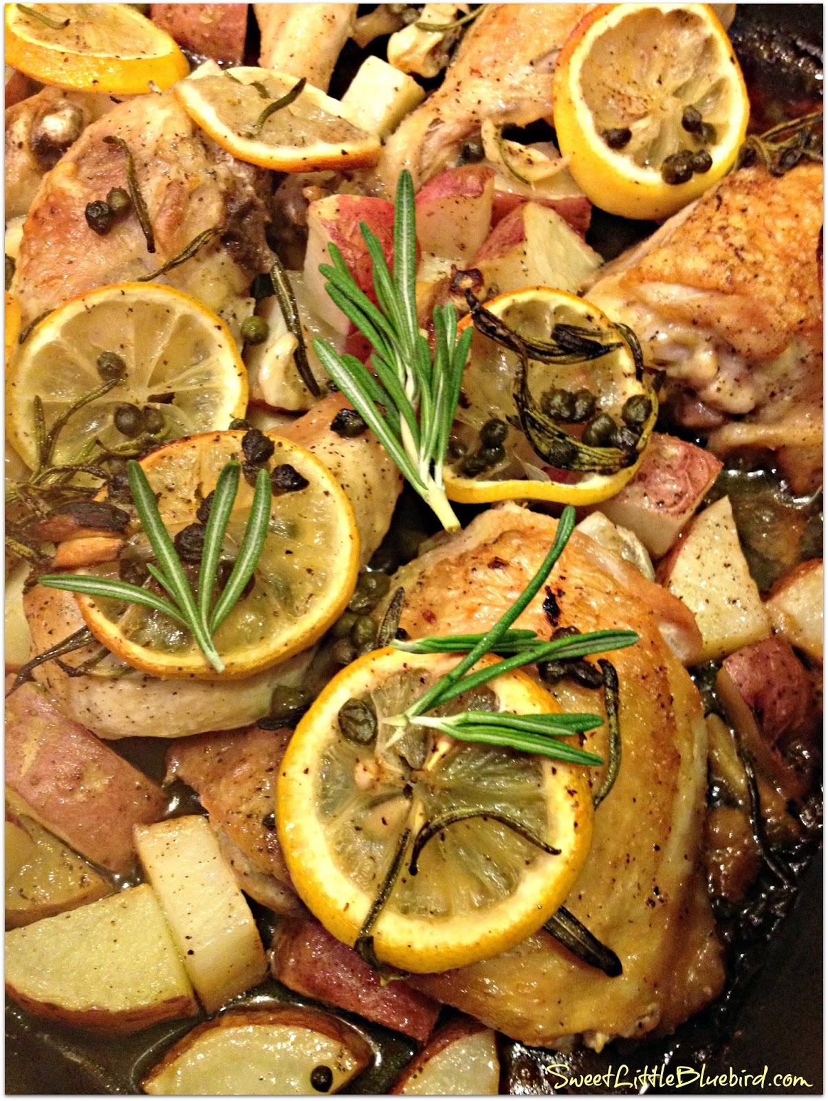 LemonRosemaryGarlic Chicken and Potatoes Sweet Little Bluebird