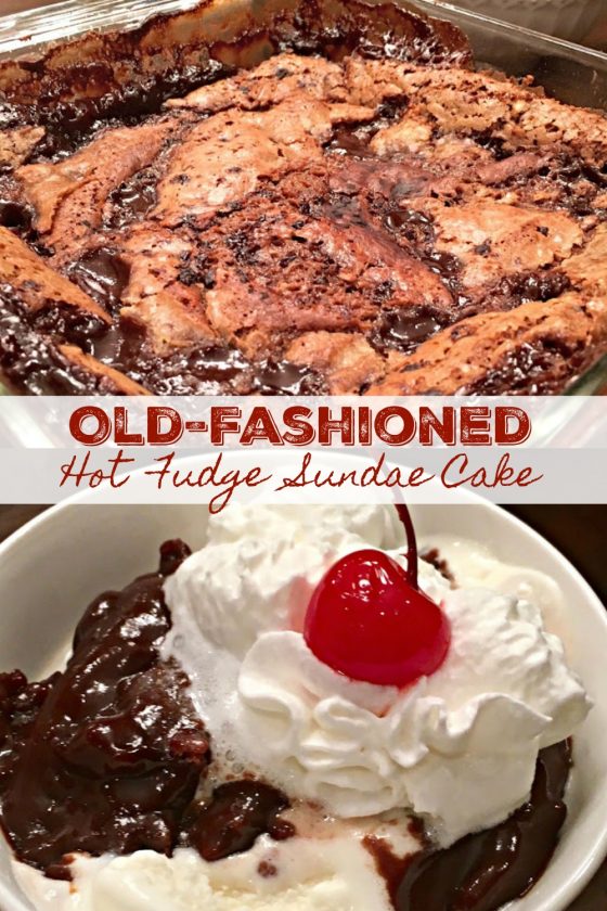 Old Fashioned Hot Fudge Sundae Cake by Sweet Little Bluebird - WEEKEND POTLUCK 464