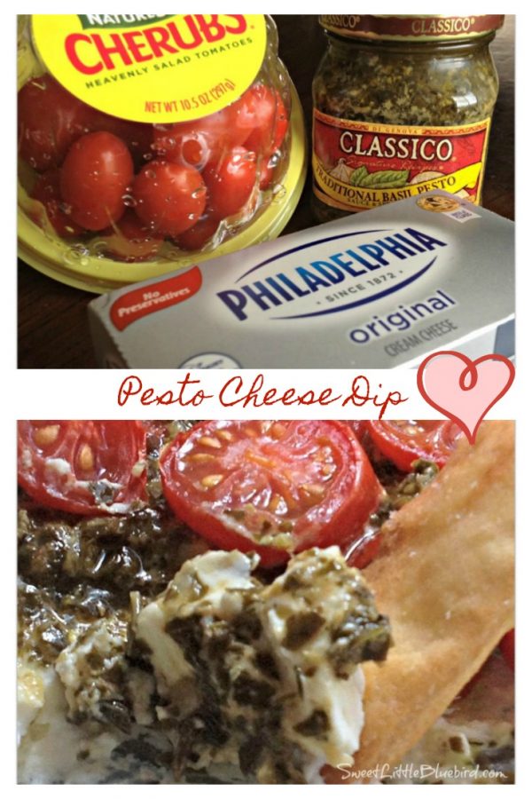 Pesto Cheese Dip Only Three Ingredients Sweet Little Bluebird