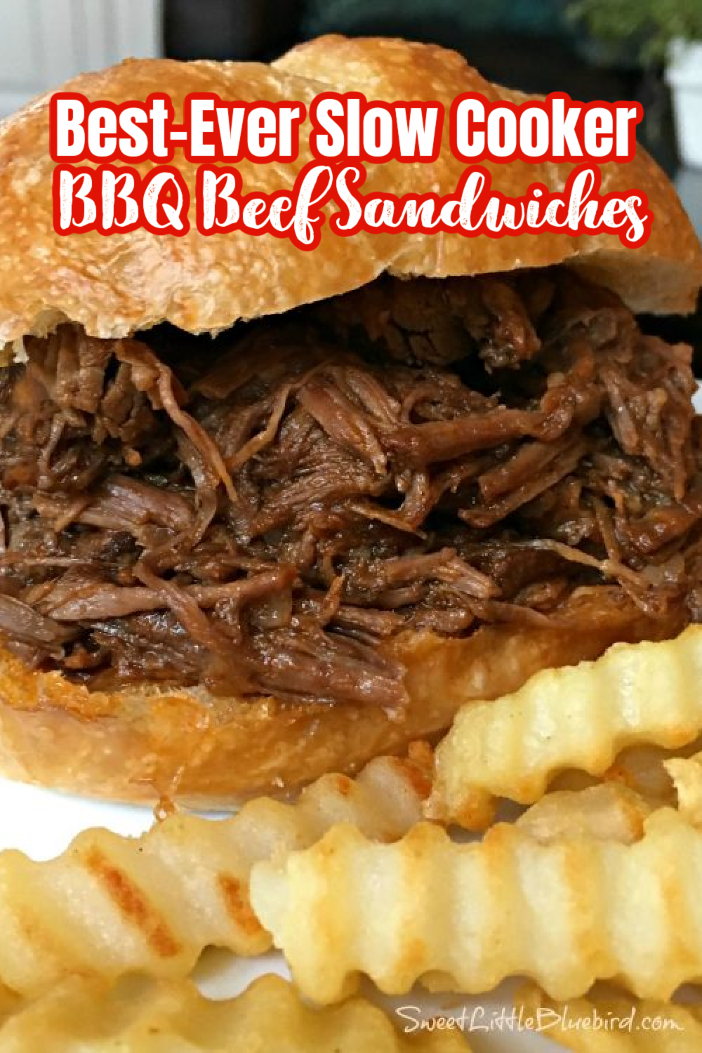 BestEver Slow Cooker BBQ Beef Sandwiches (Easy) Sweet Little Bluebird