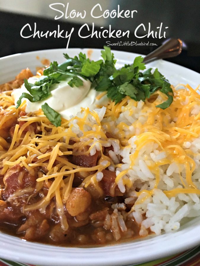 Slow Cooker Chunky Chicken Chili