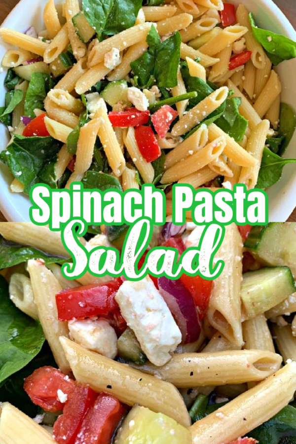 Spinach Pasta Salad (EASY)