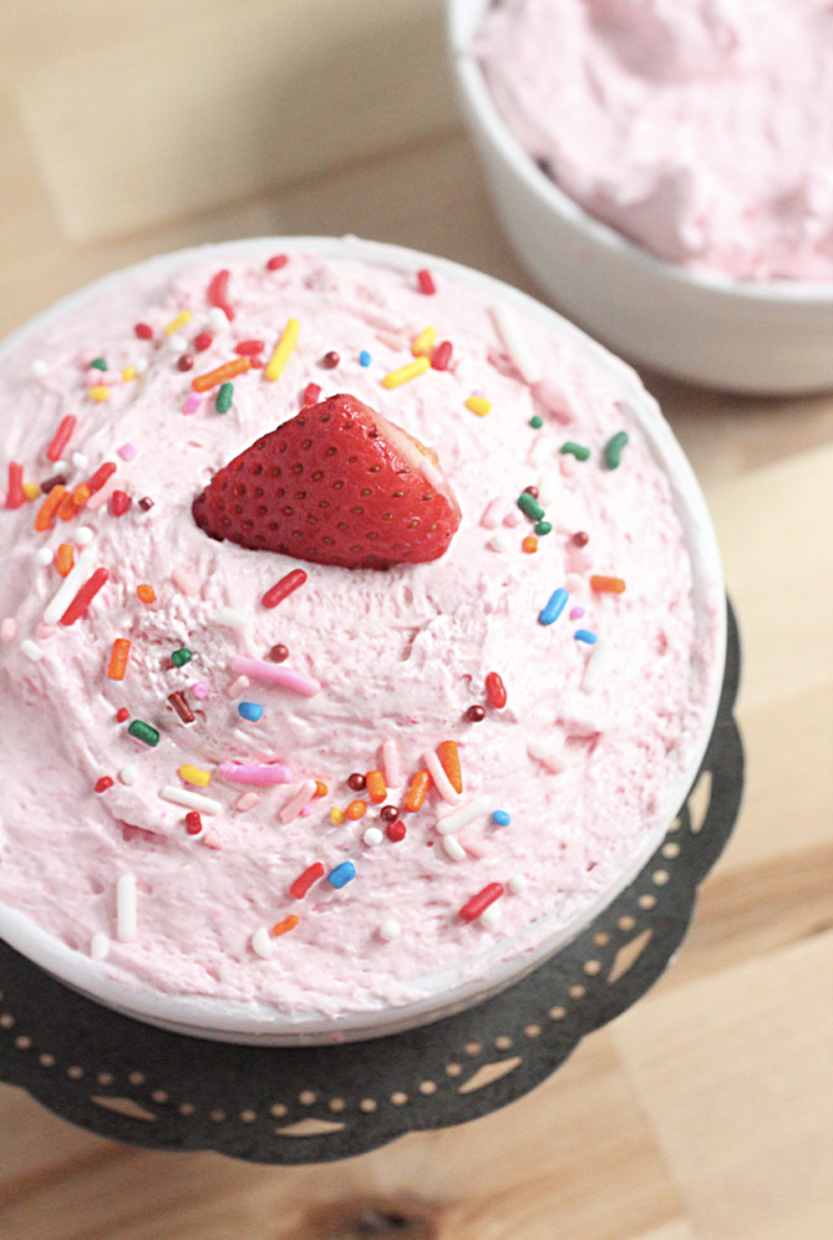 This image shows Fluffy Jell-O in a bowl.