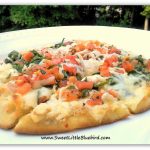 Tried & True Tuesday ~ Naan Pizza made with Artichoke Asiago Spread, Baby Spinach and Bruschetta {Wegmans’ Recipe}