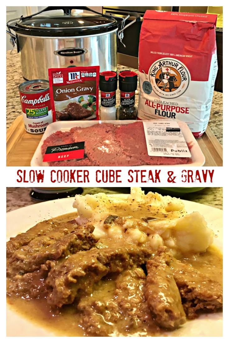 Slow Cooker Cube Steak and Gravy - Quick and Easy